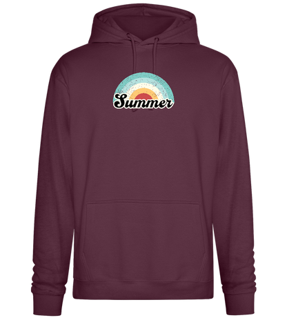 Summer Rainbow Design - Premium Essential Unisex Hoodie_BORDEAUX_front