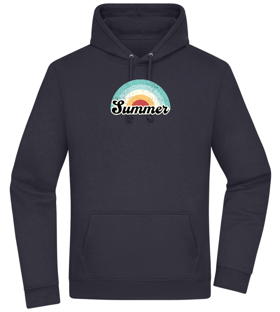 Summer Rainbow Design - Premium Essential Unisex Hoodie_FRENCH NAVY_front