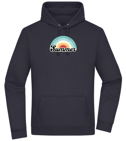 Summer Rainbow Design - Premium Essential Unisex Hoodie_FRENCH NAVY_front