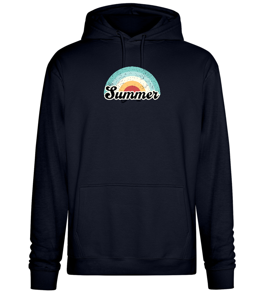 Summer Rainbow Design - Premium Essential Unisex Hoodie_FRENCH NAVY_front