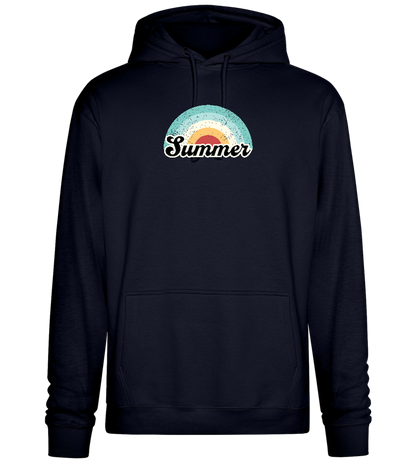 Summer Rainbow Design - Premium Essential Unisex Hoodie_FRENCH NAVY_front