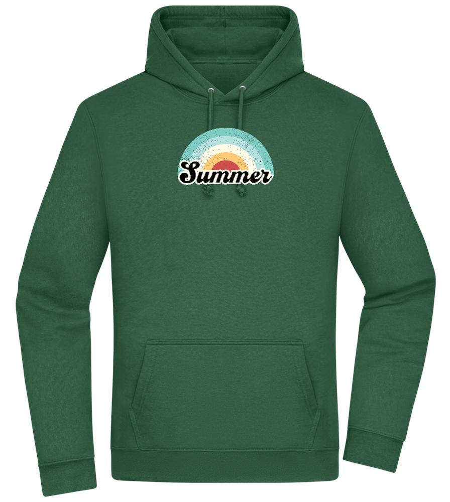 Summer Rainbow Design - Premium Essential Unisex Hoodie_GREEN BOTTLE_front