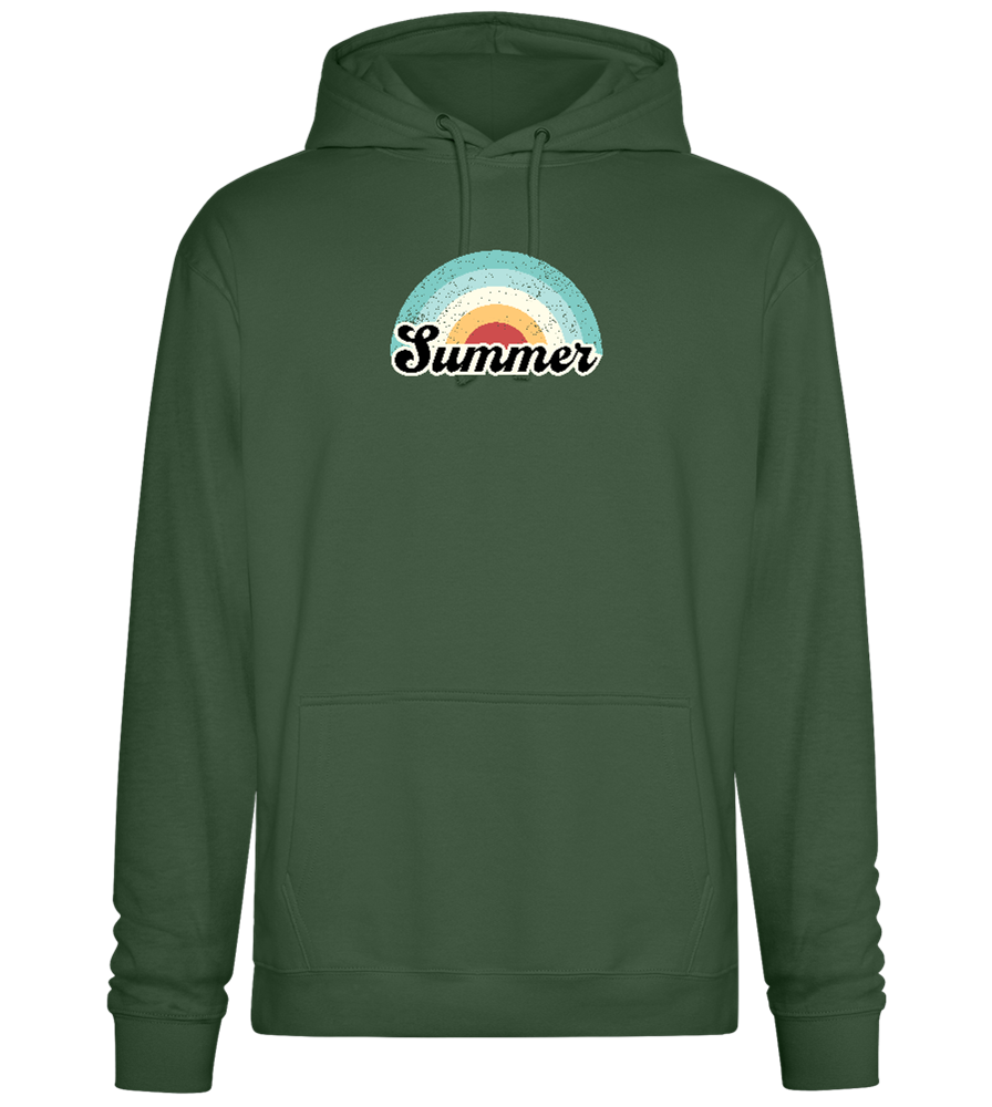 Summer Rainbow Design - Premium Essential Unisex Hoodie_GREEN BOTTLE_front