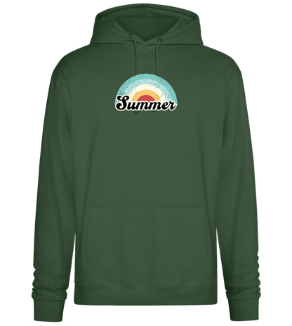 Summer Rainbow Design - Premium Essential Unisex Hoodie_GREEN BOTTLE_front