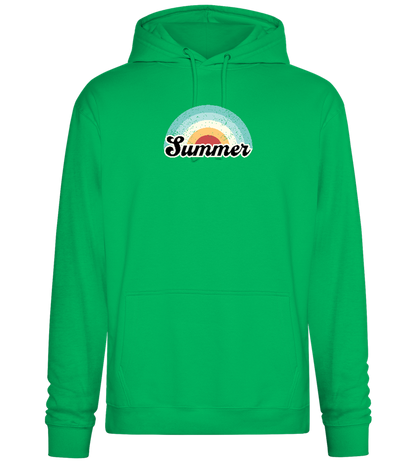 Summer Rainbow Design - Premium Essential Unisex Hoodie_SPRING GREEN_front