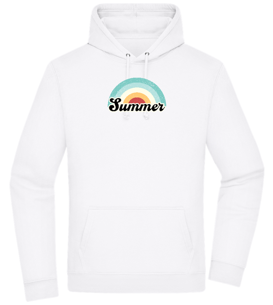 Summer Rainbow Design - Premium Essential Unisex Hoodie_WHITE_front