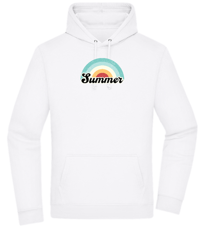 Summer Rainbow Design - Premium Essential Unisex Hoodie_WHITE_front