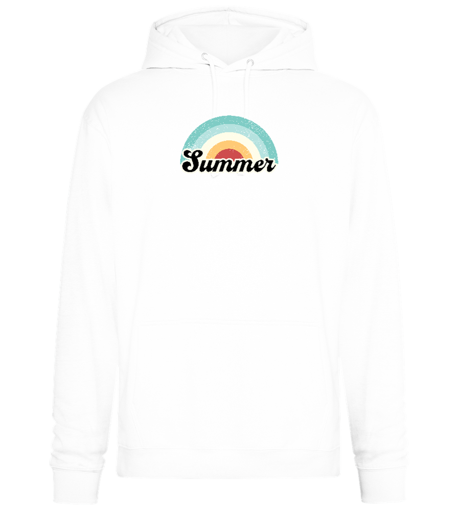 Summer Rainbow Design - Premium Essential Unisex Hoodie_WHITE_front