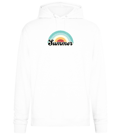 Summer Rainbow Design - Premium Essential Unisex Hoodie_WHITE_front