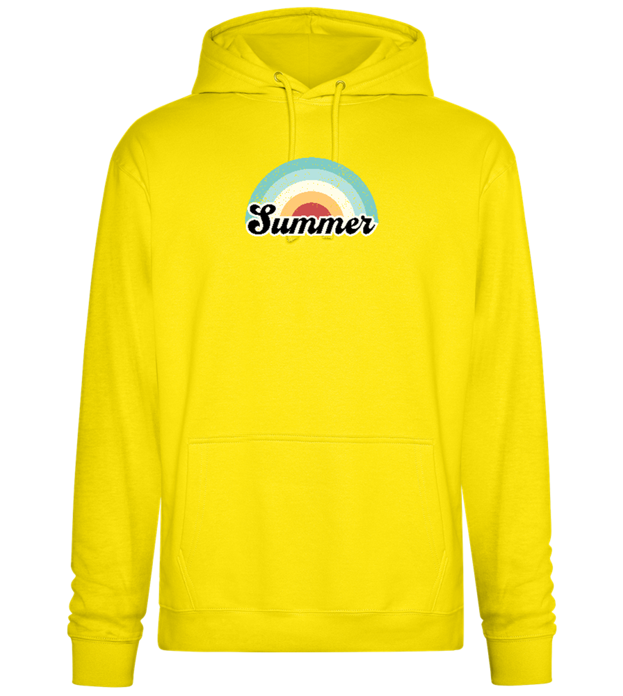 Summer Rainbow Design - Premium Essential Unisex Hoodie_YELLOW_front