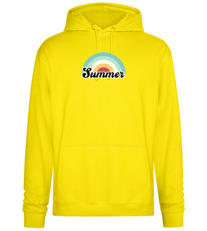 Summer Rainbow Design - Premium Essential Unisex Hoodie_YELLOW_front