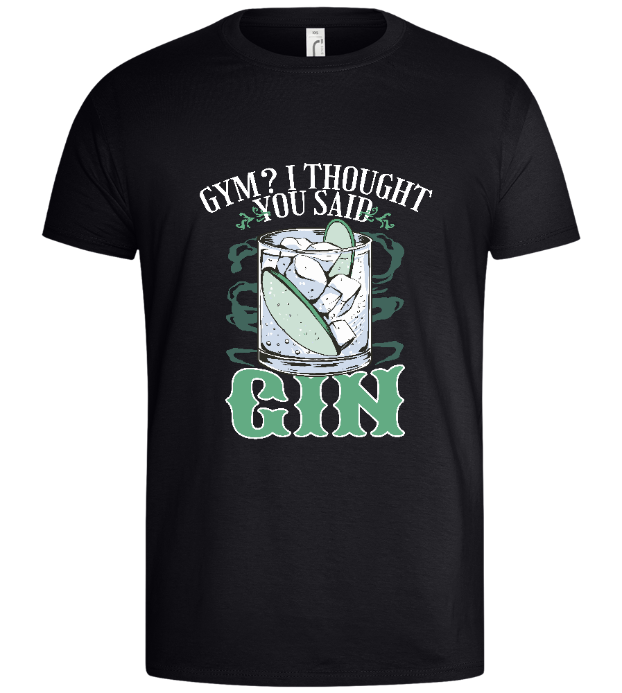 Gym vs Gin Design - Basic men's t-shirt_MARINE_front