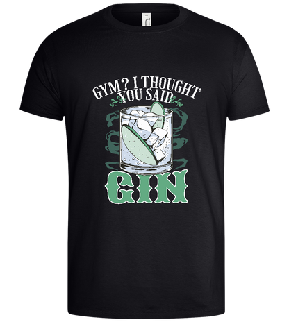 Gym vs Gin Design - Basic men's t-shirt_MARINE_front