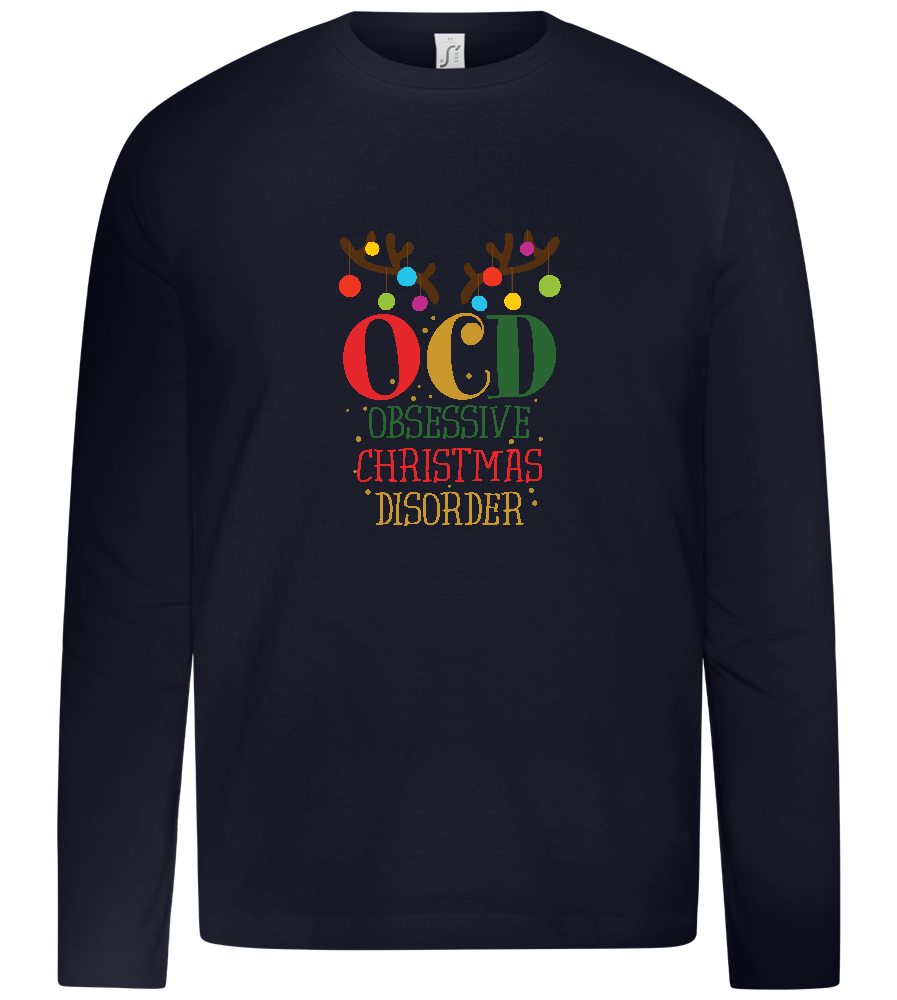 OCD Obsessive Christmas Disorder Design - Premium kids long sleeve t-shirt_FRENCH NAVY_front