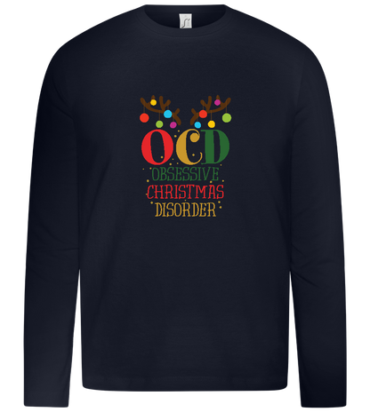 OCD Obsessive Christmas Disorder Design - Premium kids long sleeve t-shirt_FRENCH NAVY_front