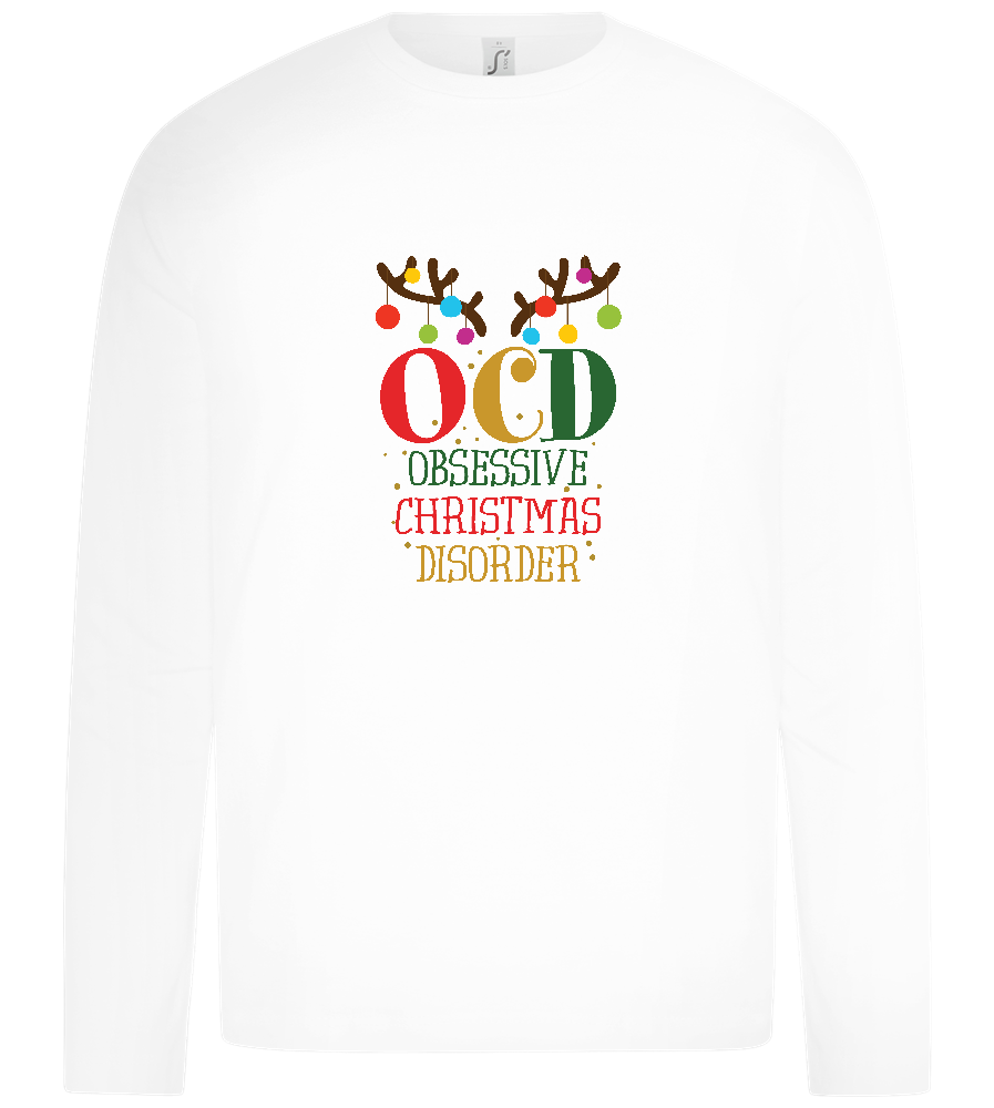 OCD Obsessive Christmas Disorder Design - Premium kids long sleeve t-shirt_WHITE_front