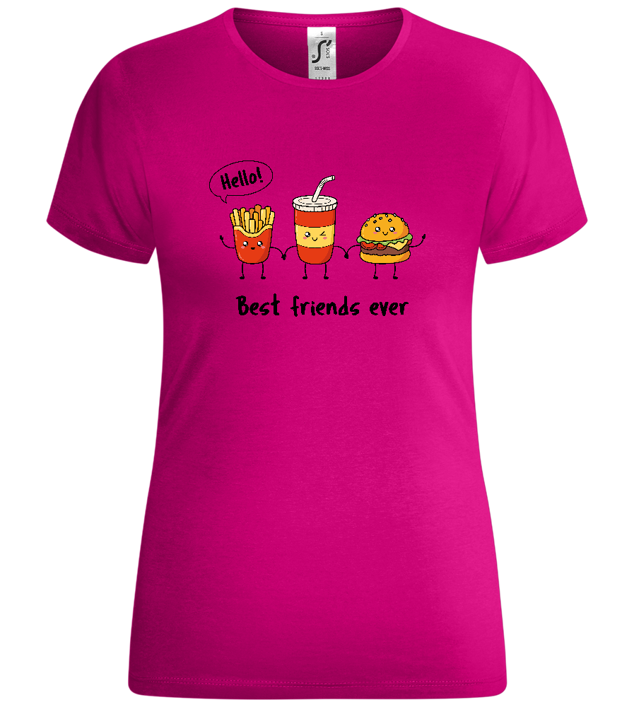 Best Friends Ever Food Design - Comfort women's t-shirt_FUCHSIA_front