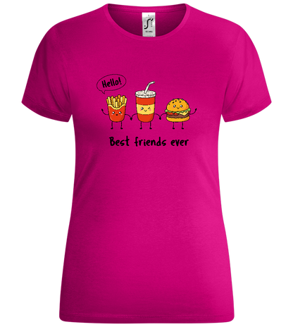 Best Friends Ever Food Design - Comfort women's t-shirt_FUCHSIA_front