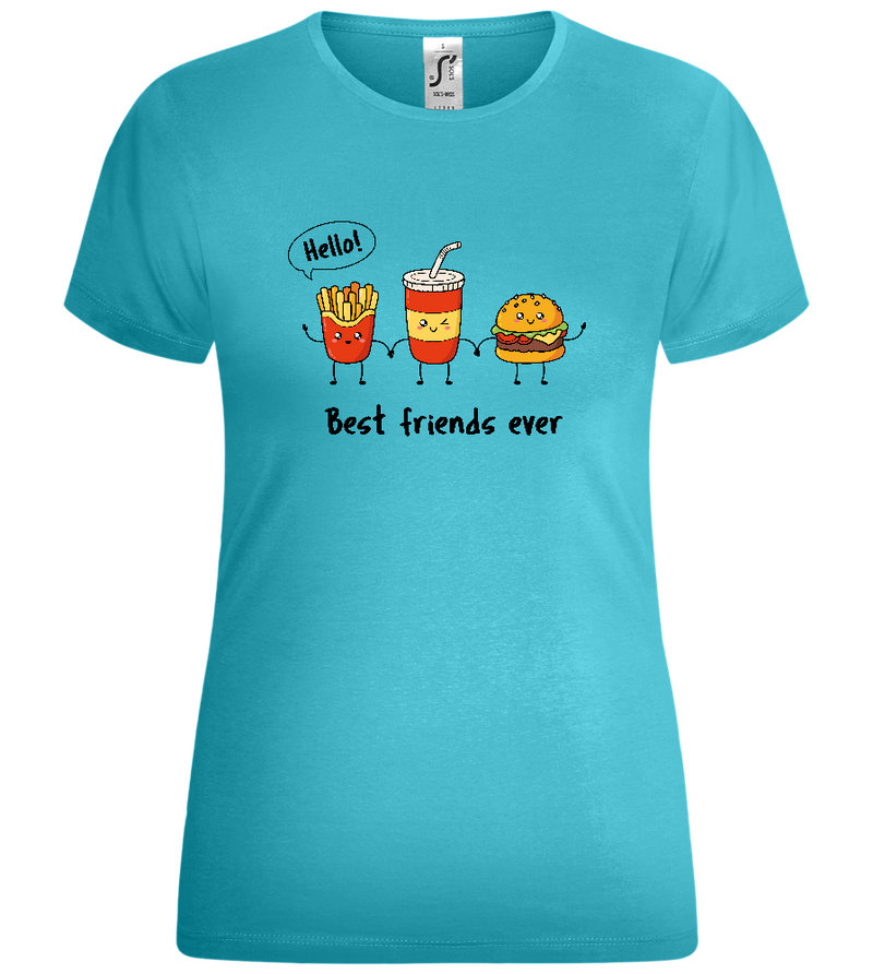 Best Friends Ever Food Design - Comfort women's t-shirt_HAWAIIAN OCEAN_front