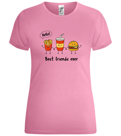 Best Friends Ever Food Design - Comfort women's t-shirt_PINK ORCHID_front