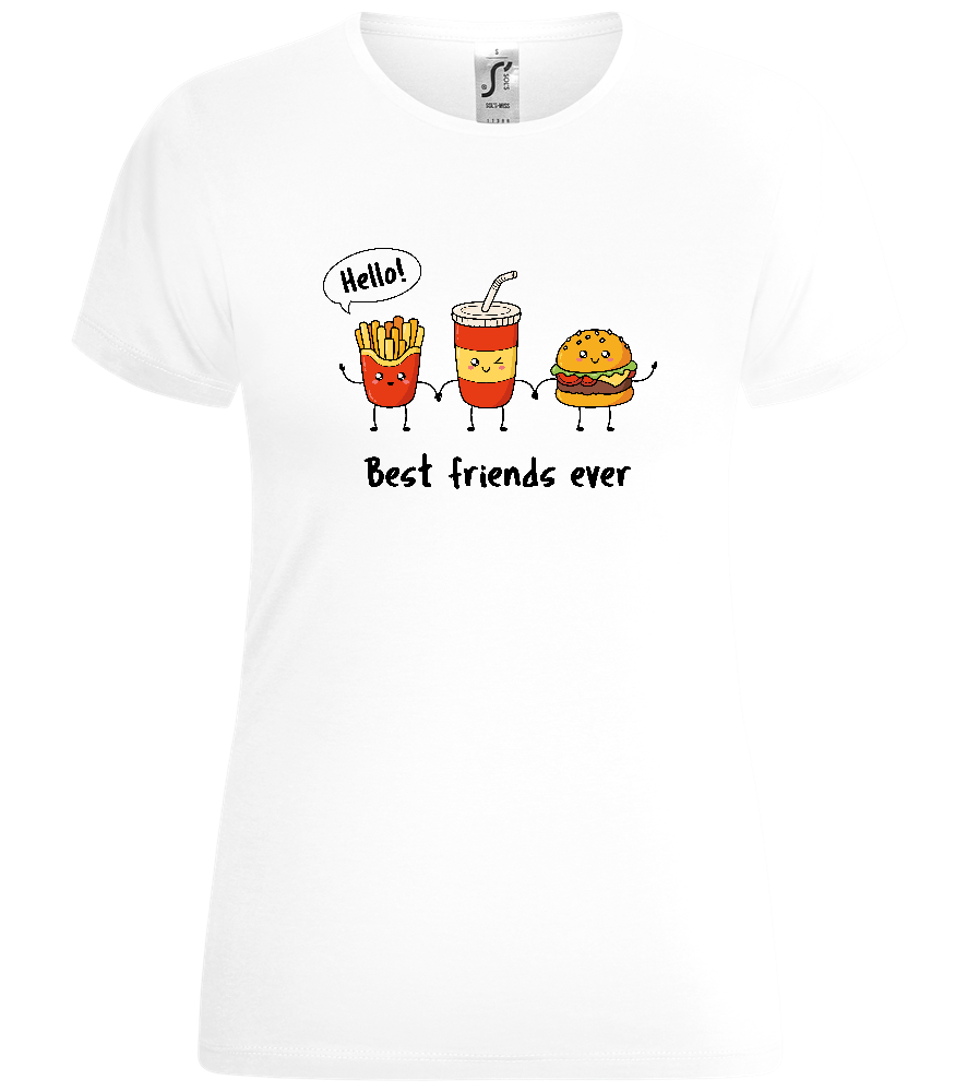 Best Friends Ever Food Design - Comfort women's t-shirt_WHITE_front