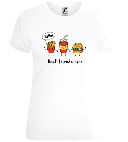 Best Friends Ever Food Design - Comfort women's t-shirt_WHITE_front