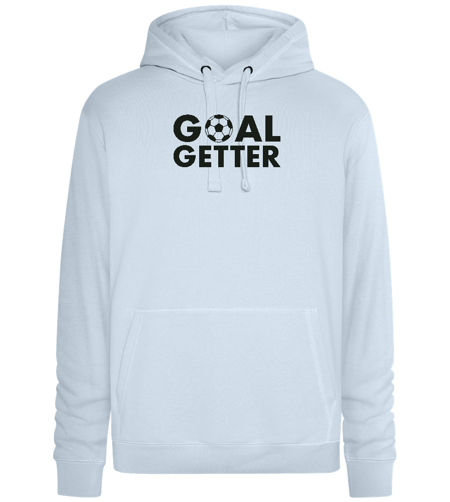 Goal Getter Design - Premium unisex hoodie_CREAMY BLUE_front