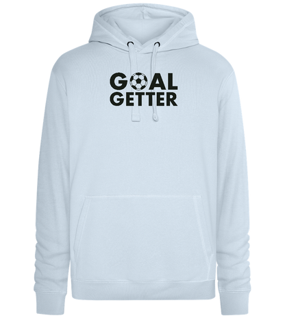 Goal Getter Design - Premium unisex hoodie_CREAMY BLUE_front