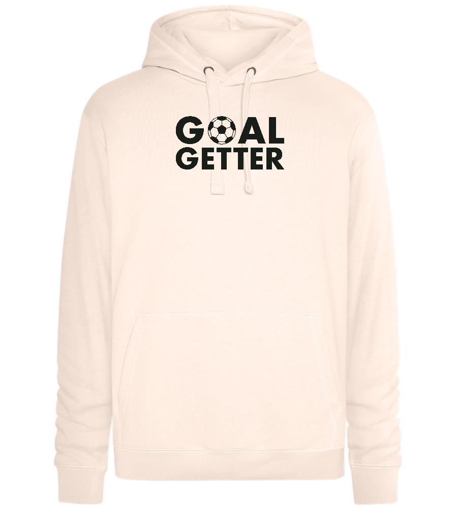 Goal Getter Design - Premium unisex hoodie_LIGHT PEACH ROSE_front