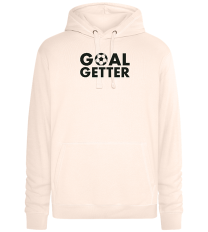 Goal Getter Design - Premium unisex hoodie_LIGHT PEACH ROSE_front