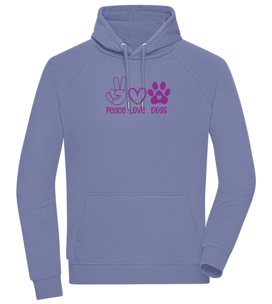 Peace Love Dogs Design - Comfort unisex hoodie_BLUE_front