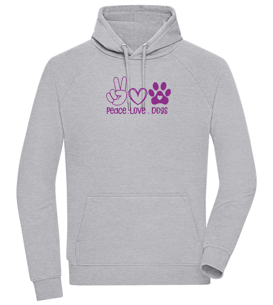 Peace Love Dogs Design - Comfort unisex hoodie_ORION GREY II_front