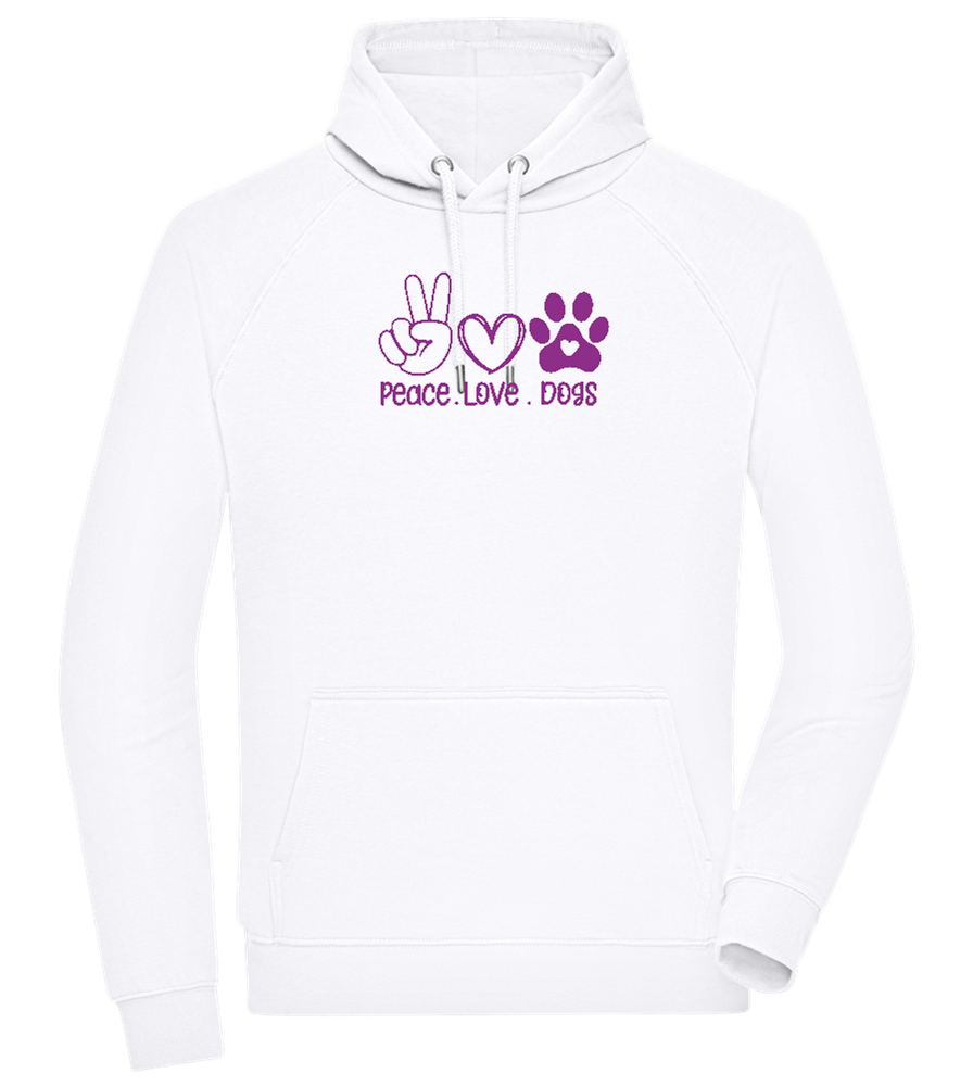 Peace Love Dogs Design - Comfort unisex hoodie_WHITE_front