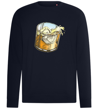 Whiskey Glass Design - Comfort unisex sweater_FRENCH NAVY_front