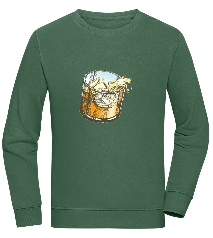 Whiskey Glass Design - Comfort unisex sweater_GREEN BOTTLE_front