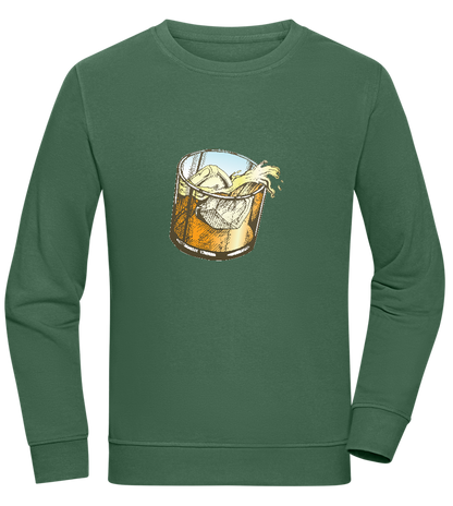 Whiskey Glass Design - Comfort unisex sweater_GREEN BOTTLE_front