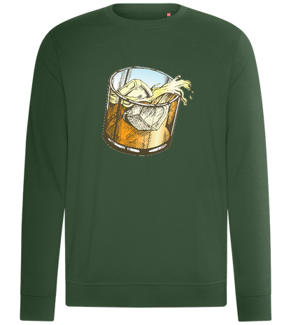 Whiskey Glass Design - Comfort unisex sweater_GREEN BOTTLE_front