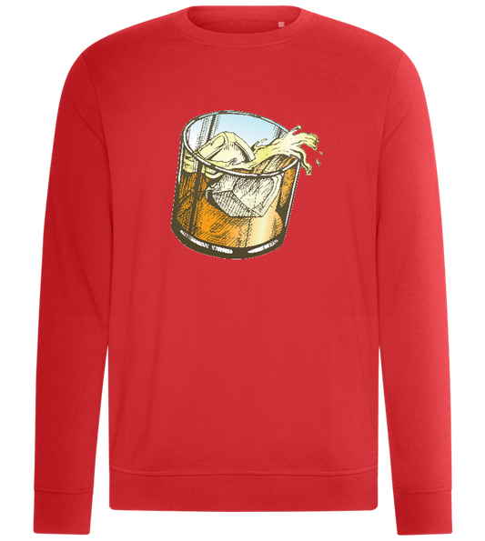 Whiskey Glass Design - Comfort unisex sweater_RED_front