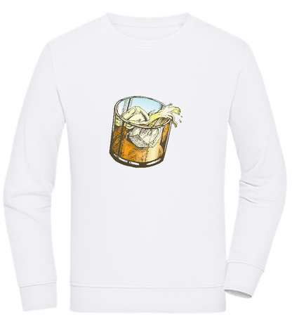 Whiskey Glass Design - Comfort unisex sweater_WHITE_front