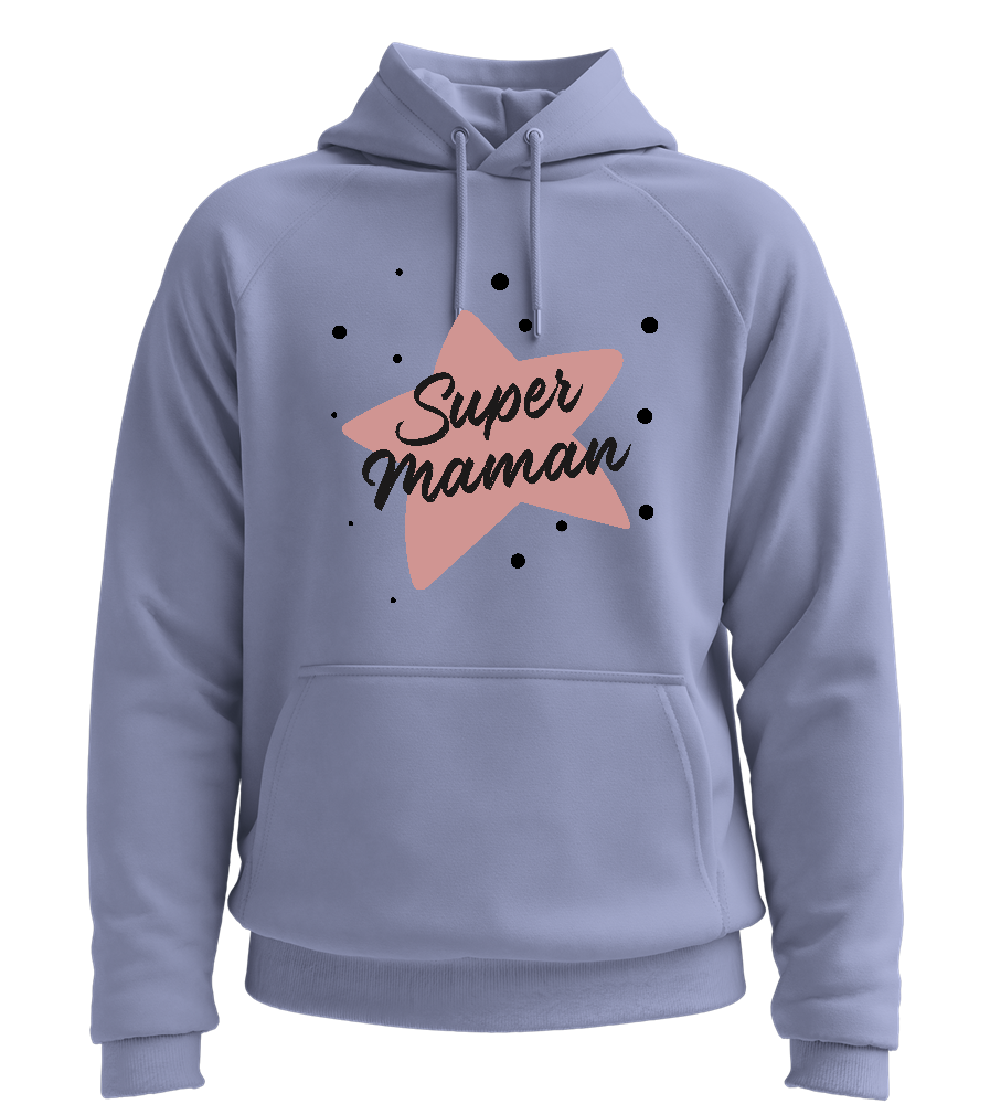 Super Maman Design - Comfort unisex hoodie_BLUE_front