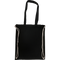 Canvas Shopping Bag with Drawstring (Black)_BLACK_front