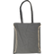 Canvas Shopping Bag with Drawstring (Black)_GREY_front