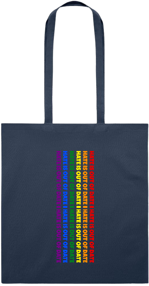 Hate is Out of Date Design - Essential colored event tote bag_FRENCH NAVY_front