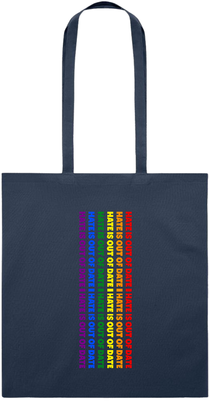 Hate is Out of Date Design - Essential colored event tote bag_FRENCH NAVY_front