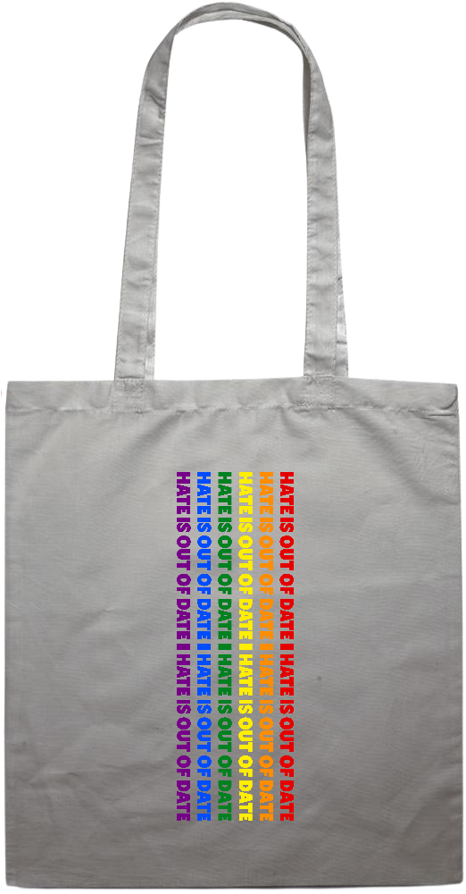 Hate is Out of Date Design - Essential colored event tote bag_GREY_front