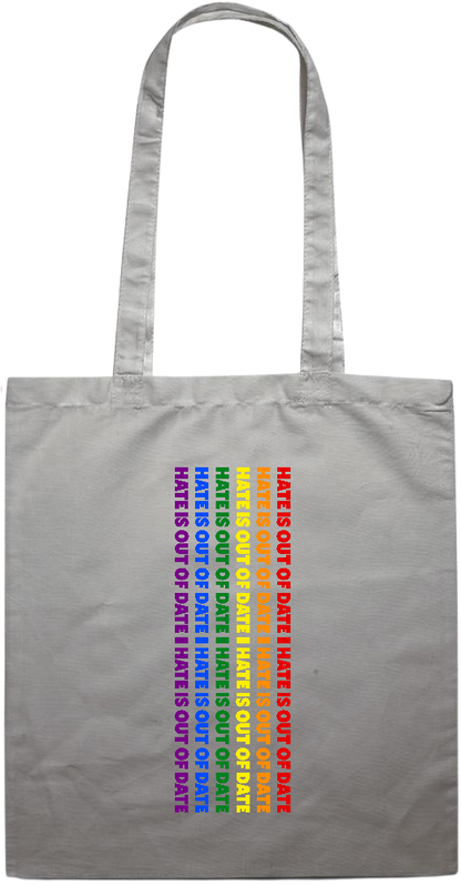 Hate is Out of Date Design - Essential colored event tote bag_GREY_front