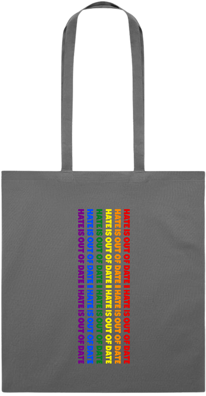 Hate is Out of Date Design - Essential colored event tote bag_STONE GREY_front