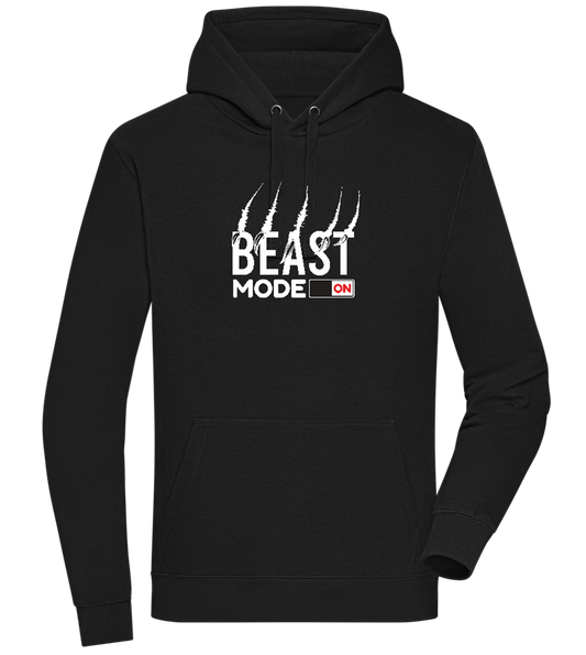 Beast Mode On Design - Premium unisex hoodie_BLACK_front