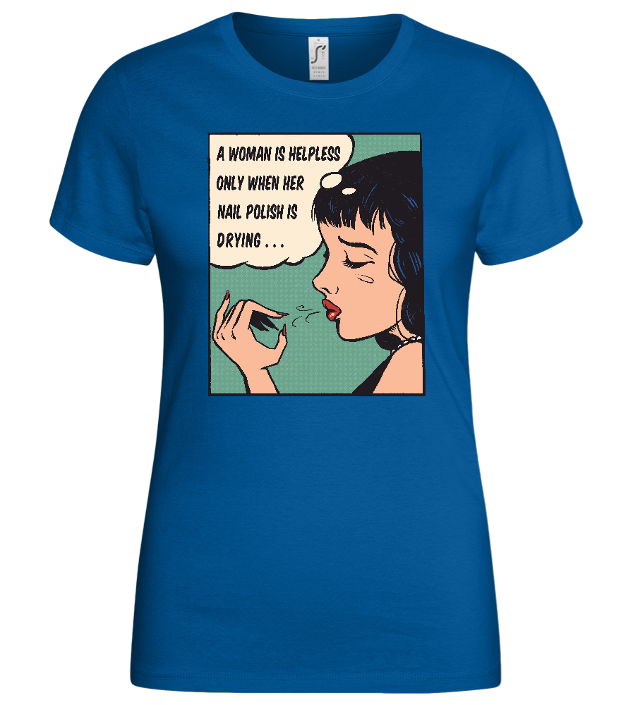 Helpless but Stylish Design - Basic women's t-shirt_ROYAL_front