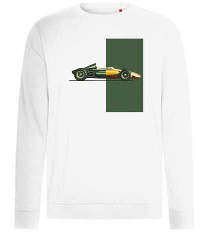 Retro F1 Design - Comfort unisex sweater_WHITE_front